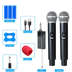 Bekboes Direct 2 canaux <span class=keywords><strong>mini</strong></span> système de microphone à main enregistrement de chant microphone sans fil UHF professionnel - Product Image 2