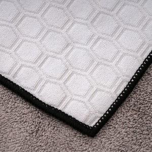 Esun Premium Microfiber Jacquard Composite Coral Fleece Serviette de lavage de voiture Serviette de nettoyage de véhicule tissée à séchage rapide - Product Image 4
