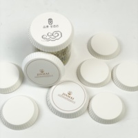 Impression personnalisée Nom de Bande Slogan Logo Rond Hôtel Papier Tasses À Thé Couvercle Couvercle Jetable Gobelet En Papier Couvercle En Verre