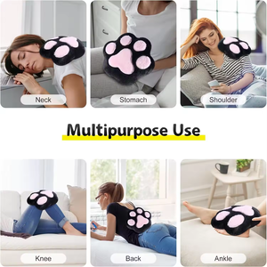 Bantalan pemanas Microwave kaki kucing pak panas untuk terapi dingin dan panas diisi dengan bantal penghangat biji rami alami - Product Image 5