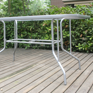 Leisure Modern 7pcs Metal <b>Dining</b> <b>Table</b> & 6 Chairs Set Portable Outdoor Furniture for Parks & Courtyards for Exteriors - Product Image 4