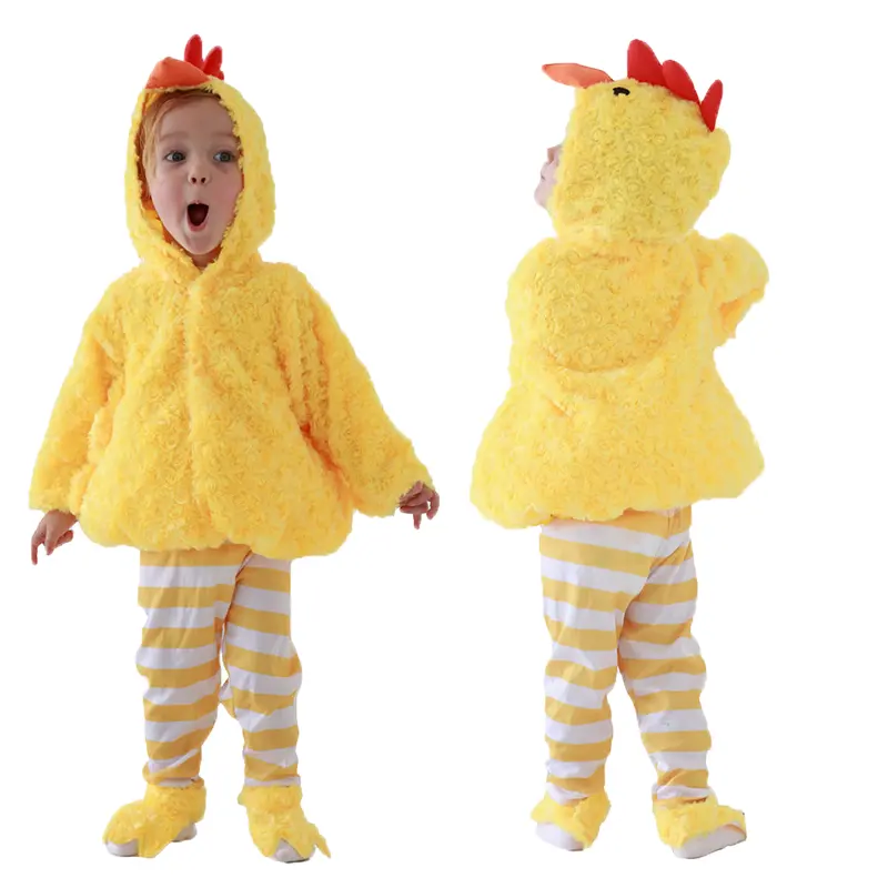 Body animal de Pâques Coq de poulet Costumes de performance pour enfants Performance de scène Costume d'habillage pour enfant de poulet