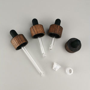 <span class=keywords><strong>Kard</strong></span> legno contagocce 20 mm contagocce cosmetico 20/410 tappo in legno contagocce con pipetta di vetro per l'imballaggio di olio essenziale - Product Image 1