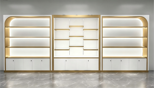 Jewelry Display Kiosk with <b>Lockable</b> <b>Cabinets</b> Modern Custom Mall Booth for High-End Accessories Retail & Brand Showcase Solution - Product Image 5