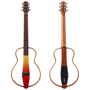 Guitarra popular portátil desmontable <span class=keywords><strong>de</strong></span> 6 cuerdas <span class=keywords><strong>de</strong></span> 39 pulgadas, <span class=keywords><strong>ojo</strong></span> <span class=keywords><strong>de</strong></span> pájaro, <span class=keywords><strong>arce</strong></span> brillante, <span class=keywords><strong>madera</strong></span> maciza, acústica, Color cereza, fabricado en fábrica - Product Image 5