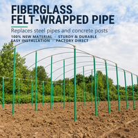 Poteau de support robuste en fibre de verre verte, résistant à la corrosion, pour filet d'ombrage, verger, treillis de vigne, serre tunnel