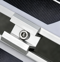 Supports de panneaux solaires muraux réglables en alliage d'aluminium avec finition anodisée pour pinces métalliques