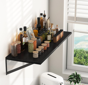 Juego de 2 Estantes Flotantes Negros para Libros, Estante Flotante para Libros de Madera para Montar en la Pared con Soporte de Metal - Product Image 2