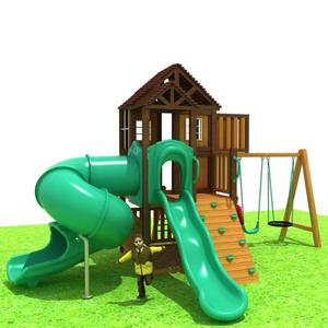 <span class=keywords><strong>2023</strong></span> aire de jeux pour enfants en plein air enfants en bois balançoire et toboggan fabricant avec toboggan extérieur jardin aire de jeux en bois - Product Image 4