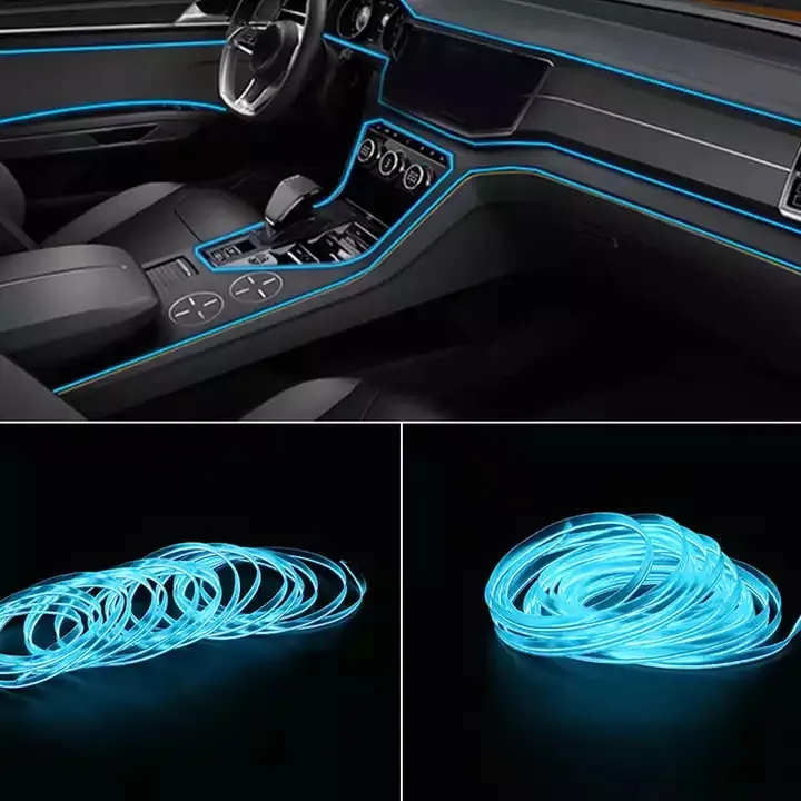 TX 5M Flexible Neon Light Strip Kit USB Drive Automobile Atmosphere Lamp Car Interior Lighting LED