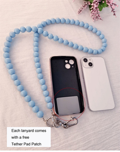 Sangle avec perles acryliques pour téléphone portable, <span class=keywords><strong>collier</strong></span> de lettres pour <span class=keywords><strong>iphone</strong></span>, étui de téléphone portable, multicolore, universel, 10 pièces - Product Image 2
