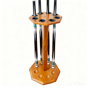 Support de queue de <span class=keywords><strong>billard</strong></span> autoportant, accessoires de table de <span class=keywords><strong>billard</strong></span>, capacité de 8 queues, support de queue de <span class=keywords><strong>billard</strong></span> en bois sur pied - Product Image 1