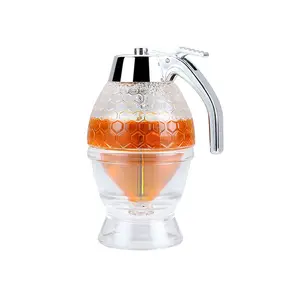 Bán Hàng Nóng Nhà Máy Trực Tiếp Baking Acrylic Mật Ong Jar Xi-rô Dispenser Trong Kho