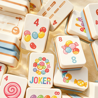 Mahjong Américain Flottant Amusant pour l'Été, Tuiles Jaunes et Vertes Rafraîchissantes, Blocs de Jeu Colorés pour Fêtes au Bord de la Piscine