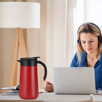 Cafetière portable 800ml, thermos, pot à café, sous vide, en acier inoxydable, pour mocha