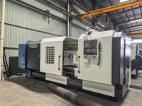 Tour à fileter automatique CNC QK1335 à double mandrin et grande capacité pour tuyaux de pétrole et de gaz