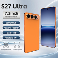 Dernier Smartphone S27Ultra Android 16 Double SIM Double Veille Deca Core 108MP 120Hz CDMA 5G Débloqué Téléphone Portable Haut de Gamme