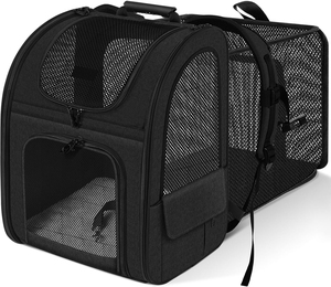 Sac à dos extensible pour animaux de compagnie, sac à dos pliable pour chat avec fenêtre respirante - Product Image 1
