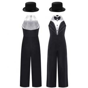 Traje de Baile de Jazz para Niñas de 6 a 16 Años, Mono Metálico para Actuaciones en Escenario, Fiestas Temáticas, Conjunto de Body, Disfraz de Danza Contemporánea de Lujo - Product Image 4