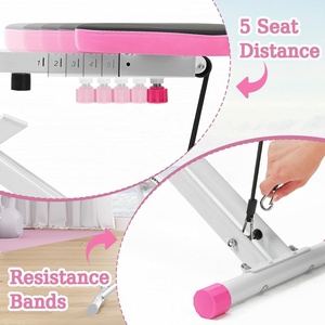 Máquina de Ejercicios Abdominales para el Hogar, Estructura Metálica Resistente, Diseño Plegable, Accionamiento por Ruedas Traseras, Control Mecánico - Product Image 4