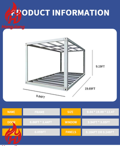 20ft có thể tháo rời <span class=keywords><strong>container</strong></span> nhà prefab phẳng gói Modular nhà với kết cấu thép khung giá cả phải chăng nhà ở phẳng gói <span class=keywords><strong>container</strong></span> - Product Image 2