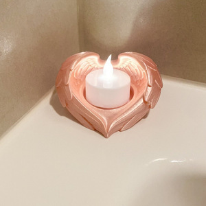 <b>Angel</b> <b>Wing</b> Heart <b>Candle</b> Holder Flameless Led Light Creative Decor For Bedroom Living Room Gift - Product Image 2