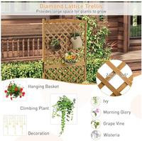 Jardinières pour pots de jardin Grandes jardinières en bois avec treillis pour plantes grimpantes