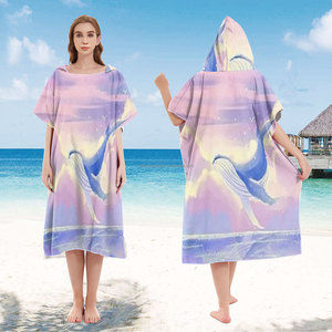 Ponchos de <span class=keywords><strong>Surf</strong></span> Personalizados para <span class=keywords><strong>Mujer</strong></span>, de Microfibra de Poliéster Estampado, con Capucha, de Secado Rápido, Antiarena, para Verano, para Adultos y Niños, Toalla de Playa para Cambiarse - Product Image 3