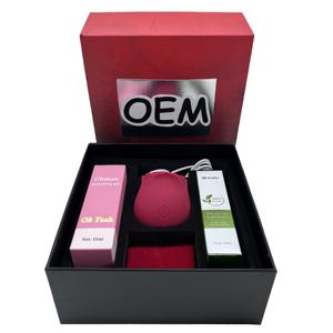 Set <span class=keywords><strong>de</strong></span> Productos Personalizados para Mujeres, <span class=keywords><strong>Lubricante</strong></span> Fluido para Orgasmos, Vibrador con Forma <span class=keywords><strong>de</strong></span> Rosa para Succión Vaginal, Copa <span class=keywords><strong>de</strong></span> Succión para Pezones, Estimulador <span class=keywords><strong>de</strong></span> Clítoris con Lamido Oral - Product Image 1