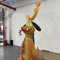 Chien gonflable de Noël mignon et amusant pour la décoration de scène lors de fêtes du Nouvel An et la publicité promotionnelle