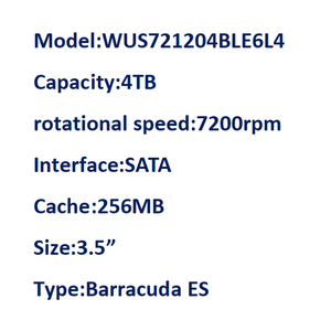 Disco Duro Mecánico de Grado Empresarial de 6 TB, DC HA340, SATA, 7200 rpm, 256 MB, CMR Vertical, 3.5 Pulgadas, WUS721206BLE6L4 <span class=keywords><strong>HUS726T6TALE6L4</strong></span> - Product Image 5
