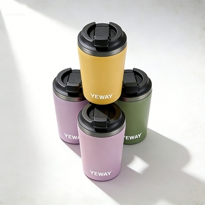 Gobelet isotherme de voyage en acier inoxydable 304 de qualité alimentaire, approuvé LFGB, 12 oz, avec bouchon anti-fuite, accessoire pour tasse de bureau - Product Image 2