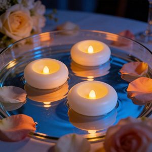 Bougies flottantes <span class=keywords><strong>LED</strong></span> sans flamme, 2,75 pouces, activées par l'eau, étanches, fonctionnant sur piles, fausses bougies - Product Image 6