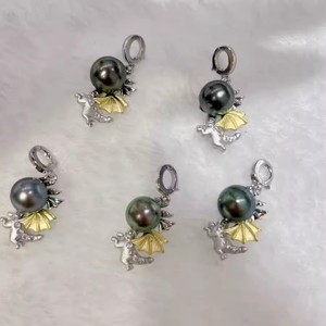 อุปกรณ์ทำเครื่องประดับมุก DIY 31100 ชิ้น จี้เงินแท้ S925 พร้อมตัวล็อคแบบมีฐานรองรับ จี้สร้อยคอรูปมังกรน้อย สำหรับลูกปัดขนาด 7-9 มม. - Product Image 2