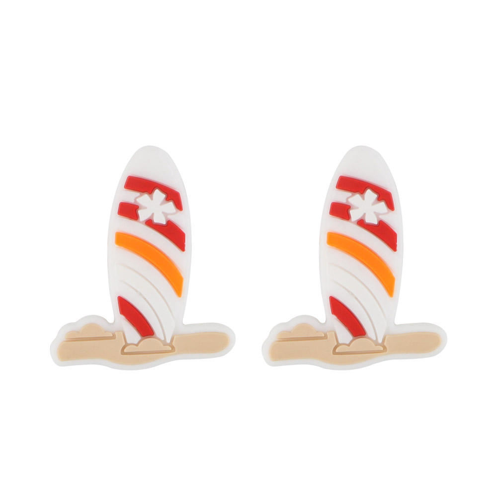 Surfboard Silicone Focal Beads White SA269