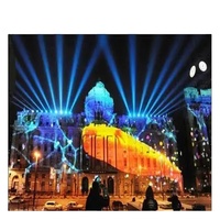 Plan de la maison Écran visuel Projection incurvée interactive Contenu gratuit Hologramme Cartographie 3D Projecteur de bâtiment Extérieur