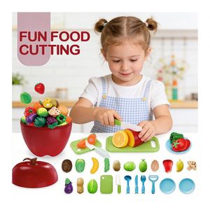 Ensemble de jouets de cuisine pour enfants, jeu d'imitation, fruits et légumes à découper, jouets de rôle pour enfants, éducation précoce, cuisine en plastique - Product Image 6