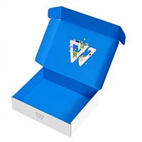 Boîtes d'expédition en carton ondulé personnalisées avec logo imprimé en couleur recto-verso pour vêtements de boutique