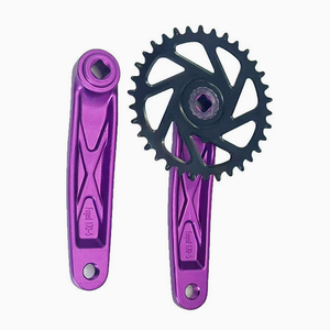SeeMore Ensemble de manivelle de vélo pliant en alliage d'aluminium léger pour axe de 24 mm, route et gravel, avec pignon à 3 dents - Product Image 3