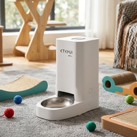 Distributeur automatique de nourriture pour animaux de compagnie avec pièces lavables à dégagement rapide et contrôle précis des portions pour les foyers multi-animaux et la gestion de leur alimentation
