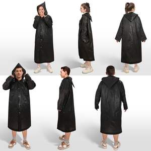 Impermeables Largos para Bicicleta, Ponchos para Hombres y Mujeres Adultos, Impermeables de EVA con Capucha, Traje Impermeable para Camping y <span class=keywords><strong>Viajes</strong></span> - Product Image 5