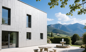 ألواح إسمنتية من الألياف غير الأسبستوس للزينة ، تكسية إسمنتية انحياز للواجهة الخارجية الخضراء - Product Image 6