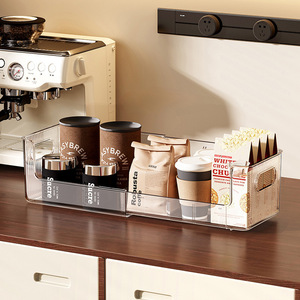 Extendable Desktop Storage Box With Dividers For Coffee Pods And Cups Multi Functional Bar Counter Organizer - Product Image 2