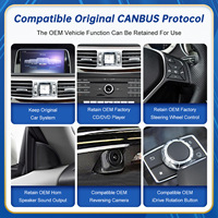 Layar Sentuh Portabel Wireless CarPlay Android Auto Linux untuk Dashboard Mobil Mercedes Benz E Class W212 2009-2016 NTG4.0/4.5/5.0