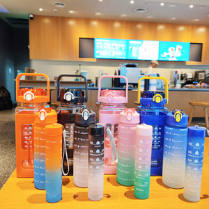Water Bottle Set 3 Piece 2L With Straw And Strap For Outdoor Sports Travel - Product Image 2
