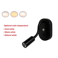 Nouvelle lampe de lecture LED en aluminium avec double port de charge rapide pour camping-car, bateau, yacht, DC12-24V, utilisation intérieure, montage mural