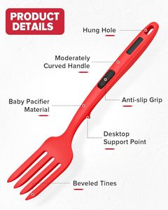 <b>Silicone</b> Cooking Fork and Spoon Heat-resistant Cooking Tools and Utensils for Easy Mixing of <b>Baking</b> and Stirring Eggs - Product Image 2