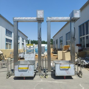 304 thép không gỉ thiết kế mới di động 200L giỏ hàng tay xe đẩy nâng máy thịt bỏ qua giỏ hàng nâng lên thịt Thùng hoist thang máy - Product Image 4