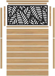 <span class=keywords><strong>Valla</strong></span> de vinilo de ciprés de 4 'X 6' con pantalla decorativa negra Sanibel - Product Image 3