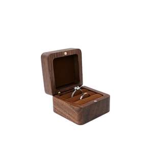 กล่องเครื่องประดับไม้แบบสั่งทำกล่องเก็บต่างหูขนาดเล็กพกพาได้กล่องใส่เครื่องประดับขนาดเล็กสำหรับการขอแต่งงาน - Product Image 5